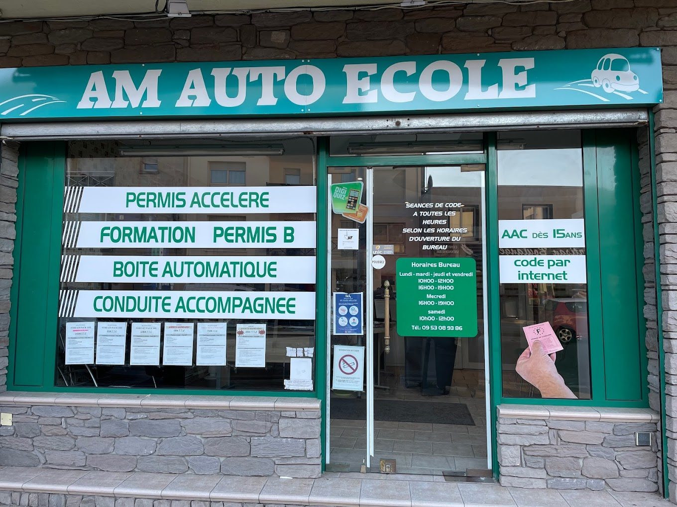 Façade de AM auto-ecole